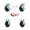 Service Caster 5 Inch Phenolic Caster Set with 2 Brakes/Swivel Lock 2 Rigid SCC-30CS520-PHR-TLB-BSL-2-R-2 - alternate 3